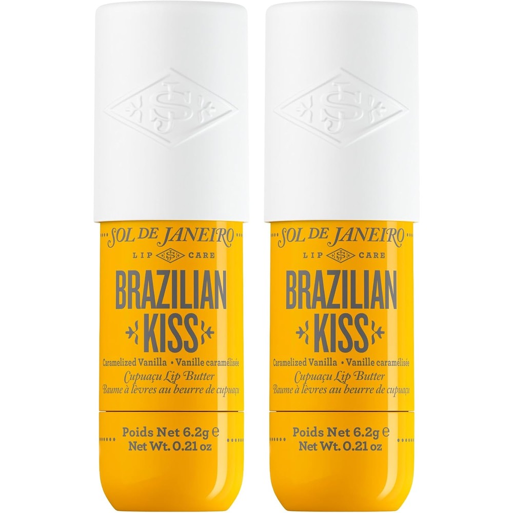 Sol De Janeiro Brazilian Kiss Hydrating Lip Butter Balm Caramelized Vanilla Vegan Formula 6.2 Grams