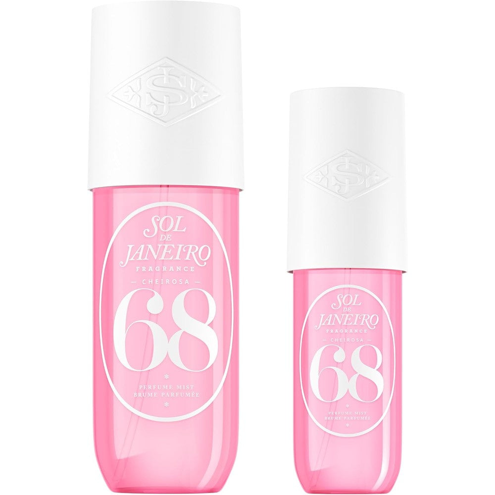 Sol De Janeiro Cheirosa 68 Hair And Body Fragrance Mist Home And Away Duo Bundle Full Size 8.1 Fluid Ounce And Travel Size 3 Fluid Ounce