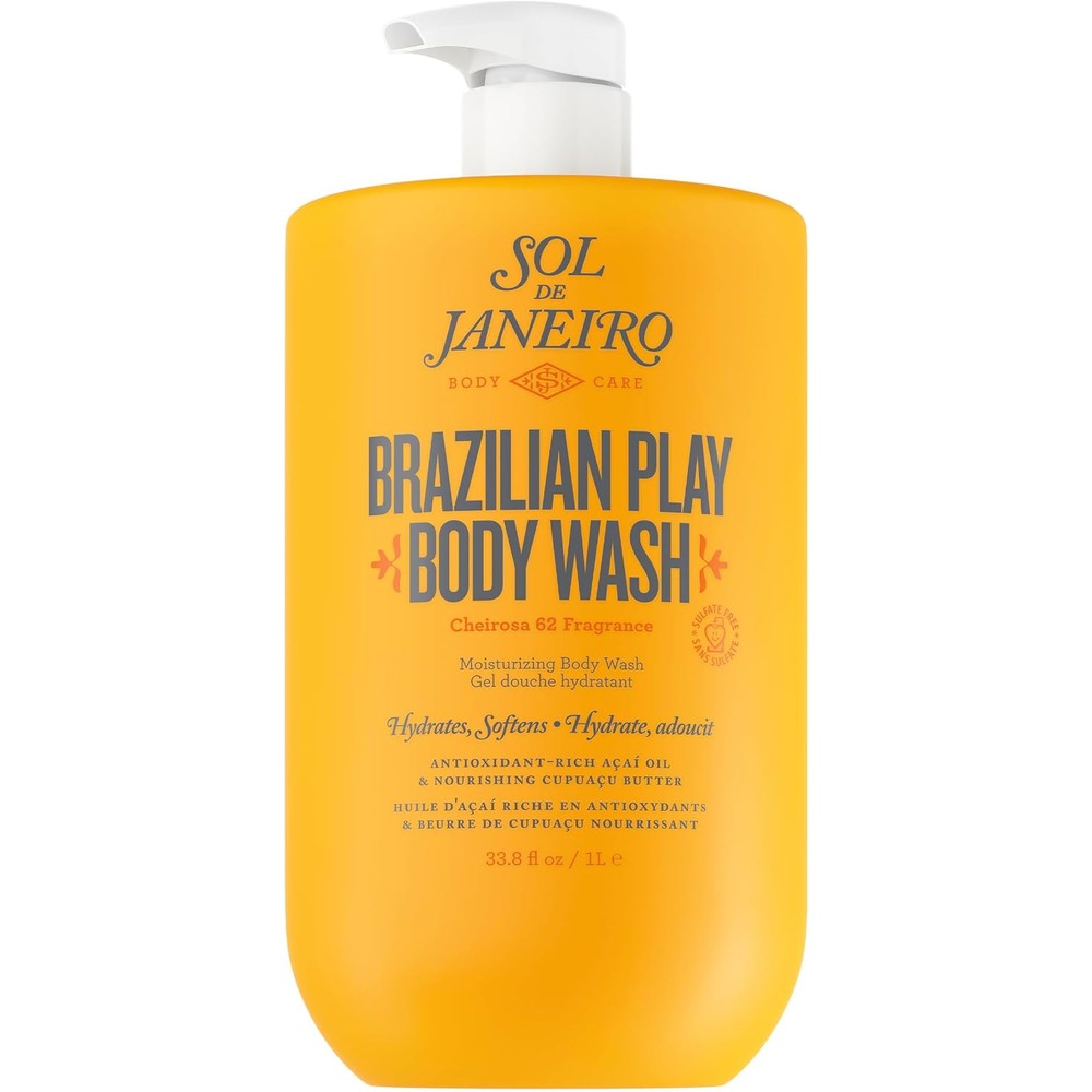 Sol De Janeiro Brazilian Play Moisturizing Shower Cream Gel Cheirosa 62 Scent Hydrating Body Wash 33 Point 8 Fluid Ounce Bottle
