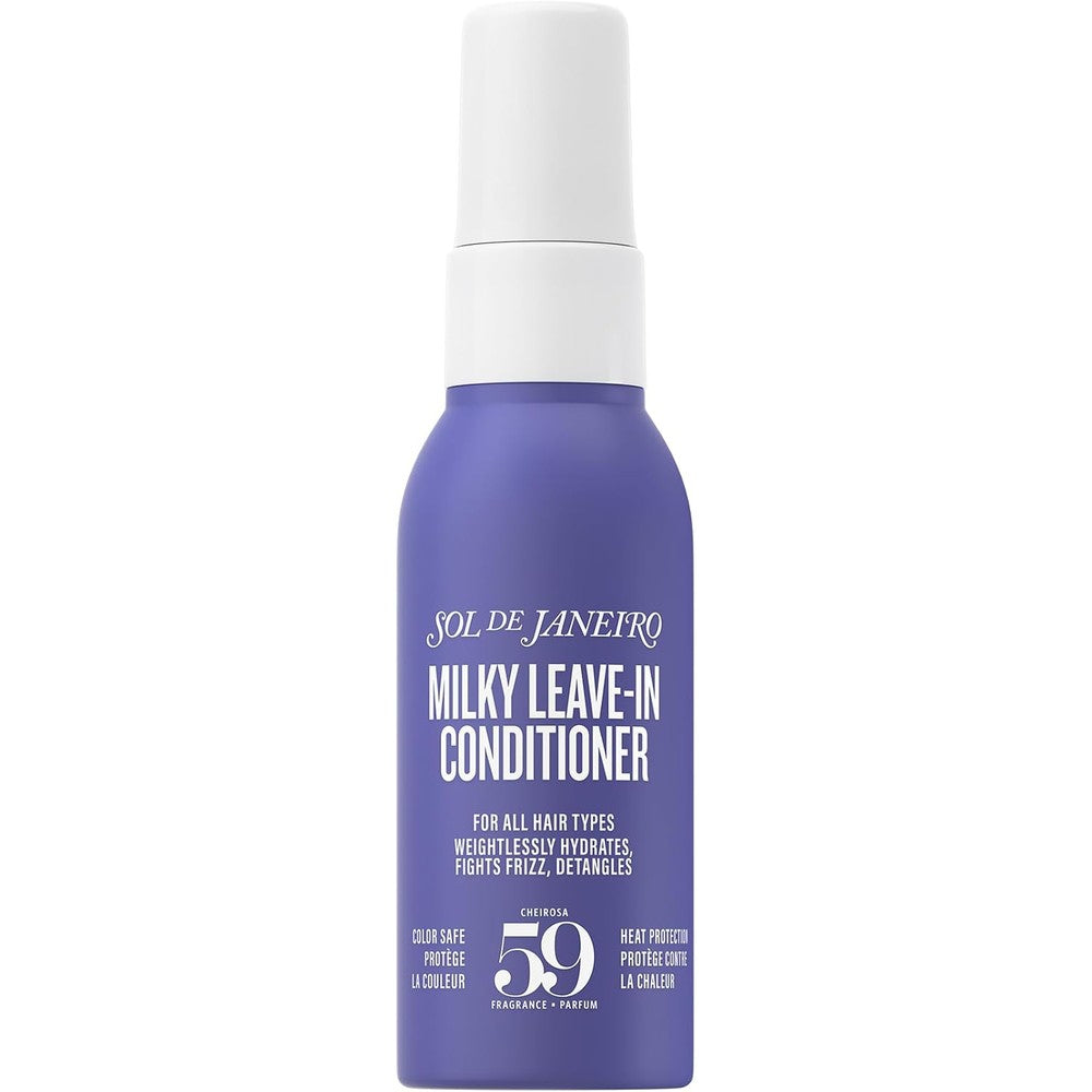 Sol de Janeiro Milky Leave-In Conditioner Heat Protection Spray For Hair Fights Frizz Detangles Vegan Formula 210 Milliliters