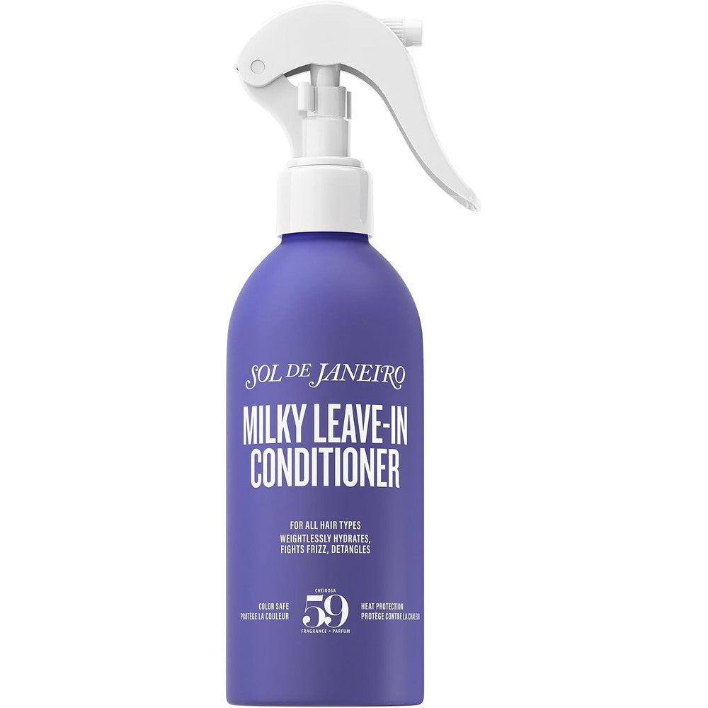 Sol De Janeiro Milky Leave-In Conditioner Heat Protection Spray For Hair Fights Frizz And Detangles 7.1 Fluid Ounce