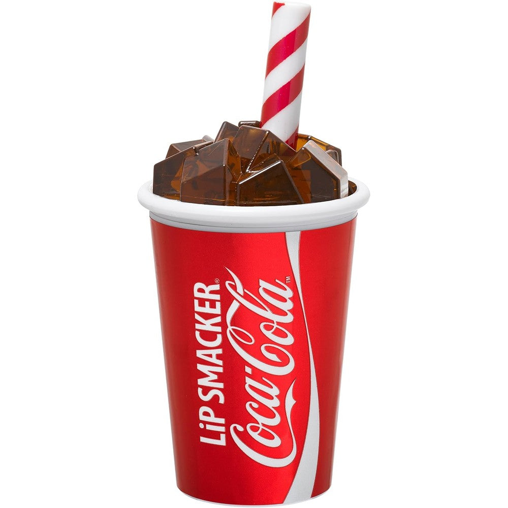 Markwins LS Lip Smacker Coca Cola Lip Balm Moisturizing Collectible Beverage Cup Design Sheer Finish Coke 0.4 Fluid Ounce