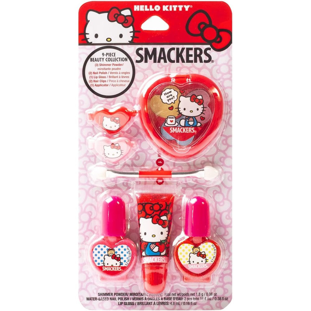 Lip Smacker Sanrio Hello Kitty Makeup Set Kids Color Collection Featuring Moisturizing Lip Gloss Shimmer Powders And Nail Polish