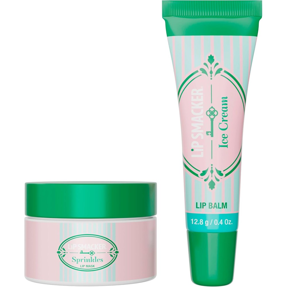 Lip Smacker Holiday Don't Disturb Lip Kit Chocolate And Raspberry Flavors Hydrating Lip Care Gift Set 12.8 Grams