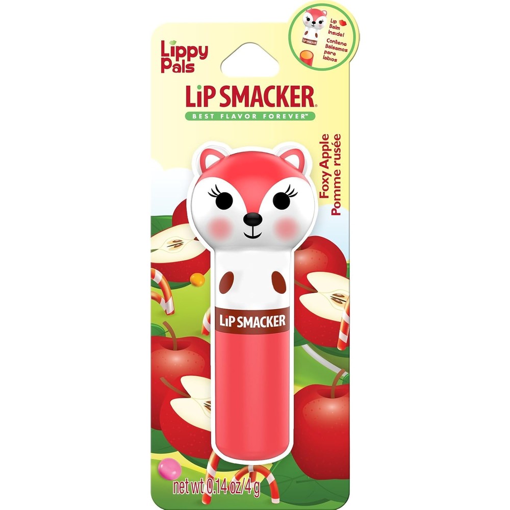 Lip Smacker Lippy Pal Fox Lip Balm Clear Matte Finish Foxy Apple Flavored 0.14 Ounce