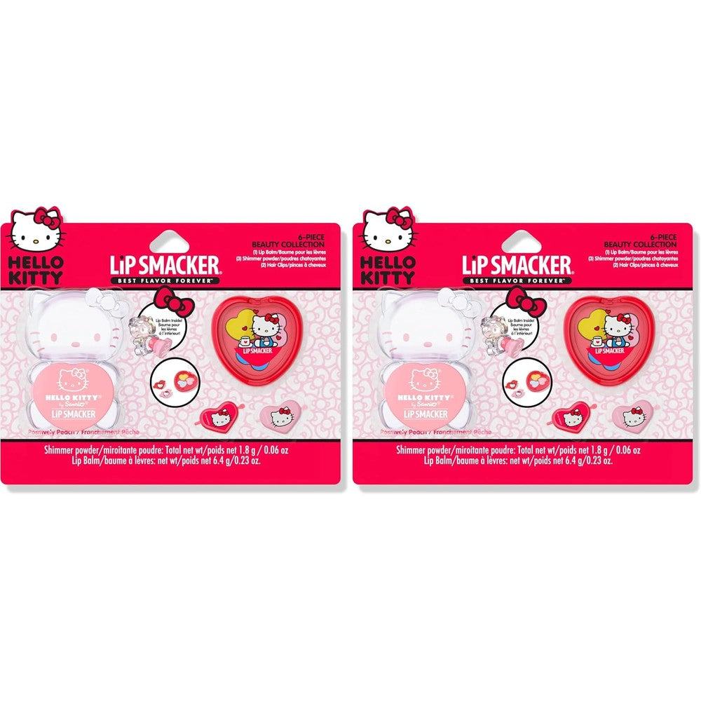 Lip Smacker Hello Kitty Beauty Set Includes Pigment Palette Lip Balm And Hair Barrettes Pack Of Two