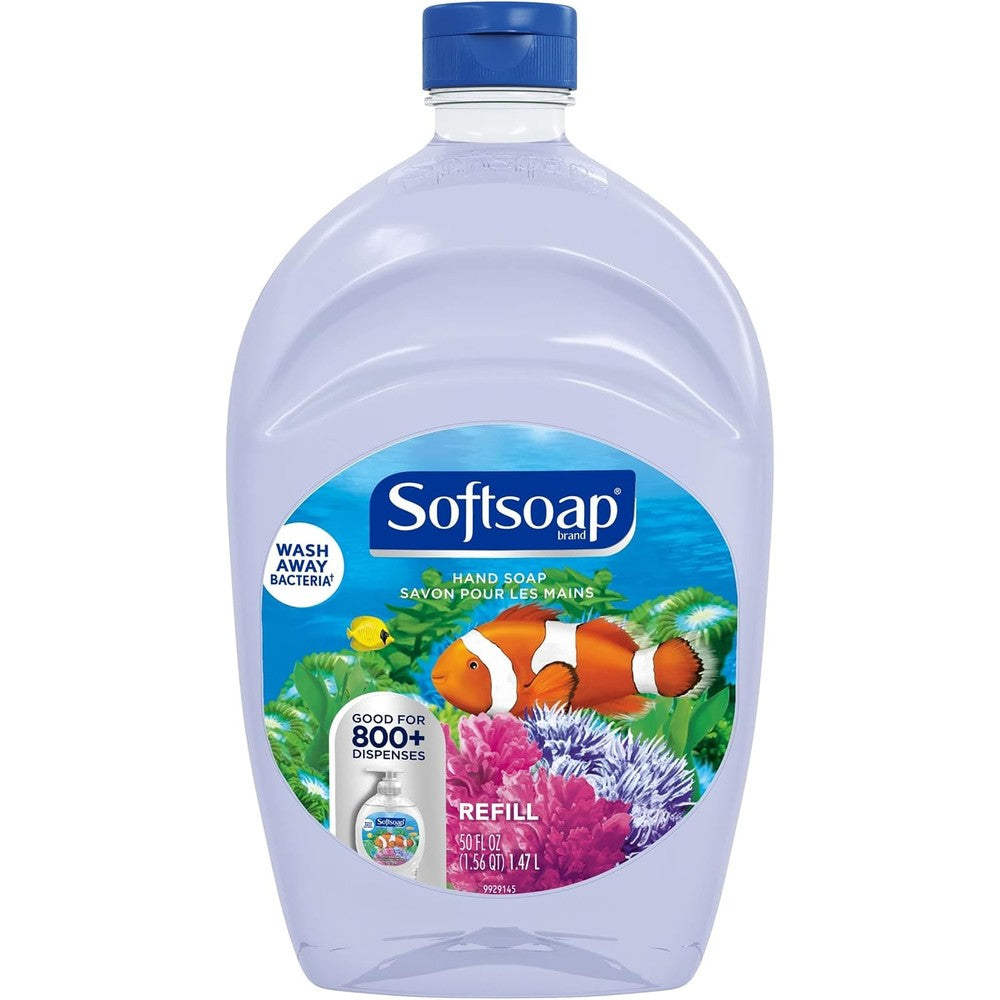 Softsoap Aquarium Series Liquid Hand Soap Refill Fresh Scent 50 Fluid Ounce Authentic USA Import