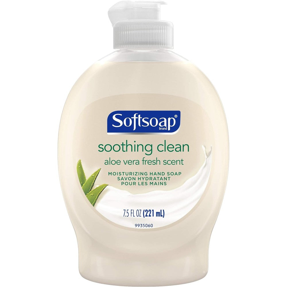 Softsoap Liquid Hand Soap With Flip Top Cap Soothing Clean Aloe Vera Fresh Scent 7.5 Fluid Ounce