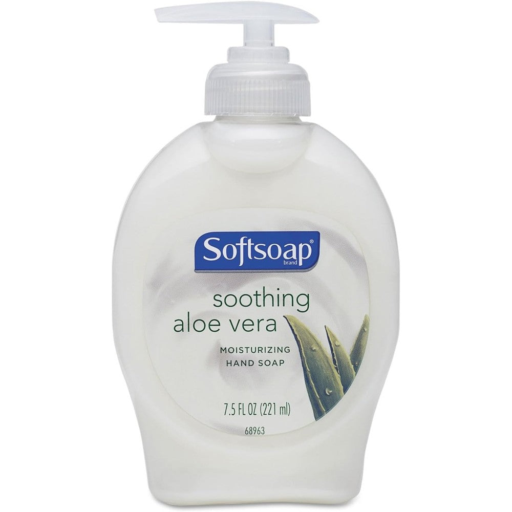 Softsoap Liquid Hand Soap Moisturizing With Aloe Vera Soothing Clean Pump Bottle 7.5 Fluid Ounces