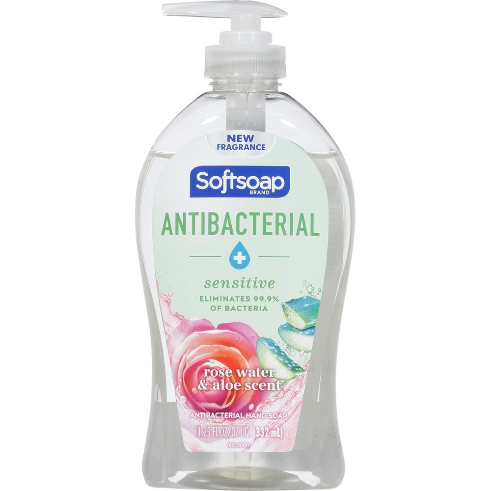 Softsoap Antibacterial Sensitive Liquid Hand Soap With Rosewater And Aloe Scent 11.25 Fluid Ounces