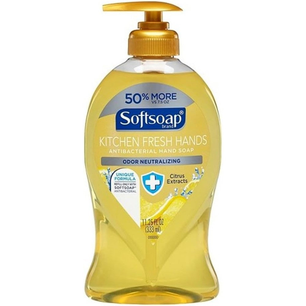 Softsoap Kitchen Fresh Hands Antibacterial Liquid Hand Soap, 11.25 Fluid Ounces Per Bottle (5 Pack)