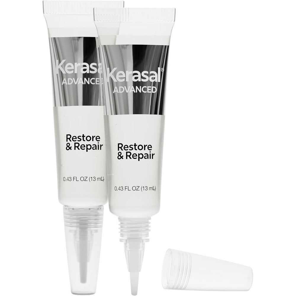 Kerasal Restore And Repair Nail Care Brush For Damaged Nails With Urea And Lactic Acid Includes Two Applicators Zero Point Four Three Fluid Ounces