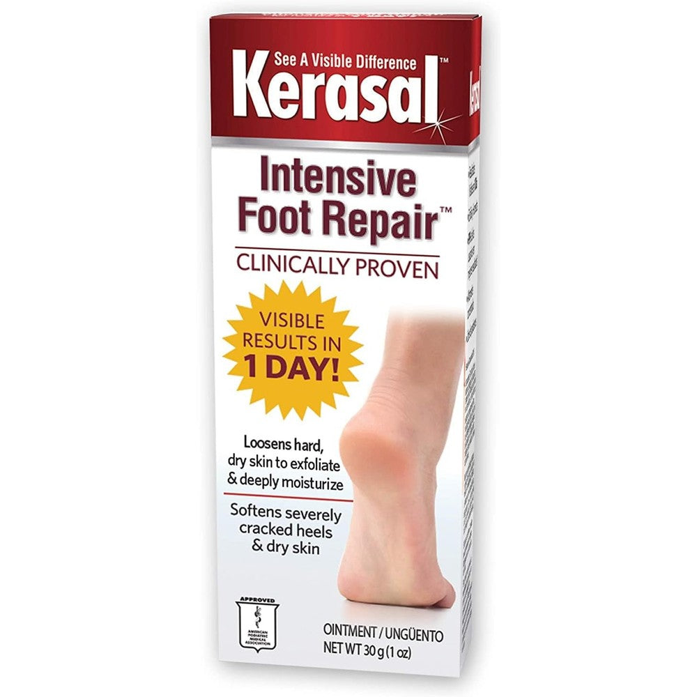 Kerasal One Step Exfoliating Moisturizer Foot Therapy Ointment For Cracked Heels And Dry Skin Intensive Repair Formula One Ounce Pack Of Six