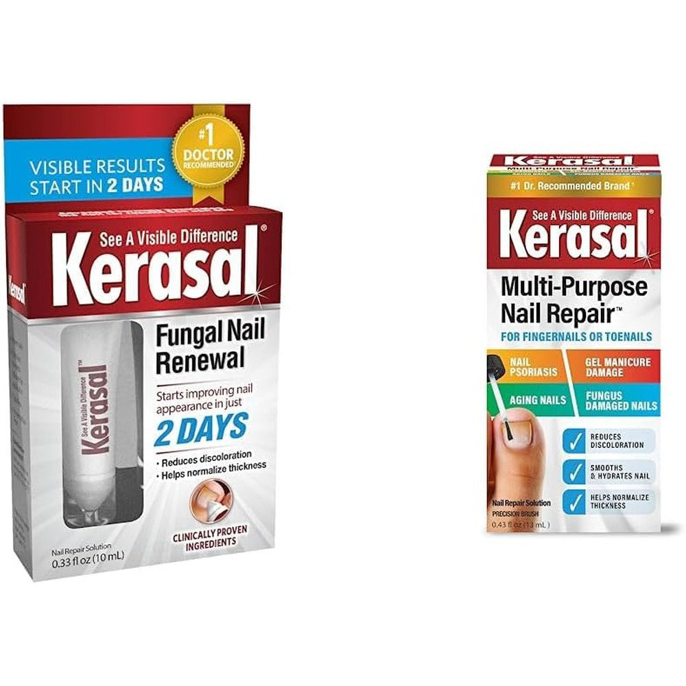 Kerasal Fungal Nail Renewal And Multi Purpose Nail Repair Liquid Solution For Discolored And Damaged Nails Ten Milliliters