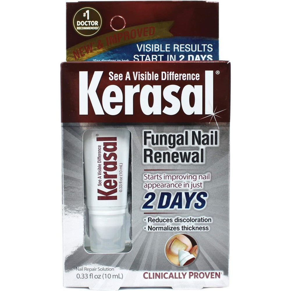 Kerasal Nail Renewal Treatment For Discolored Damaged Toenails And Fingernails Value Pack Containing Three Tubes Of Ten Milliliters Each