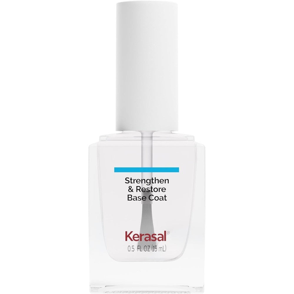 Kerasal Nail Strengthen And Restore Base Coat With Hydrolyzed Keratin And Hyaluronic Acid For Weak Brittle Nails 0.5 Ounce