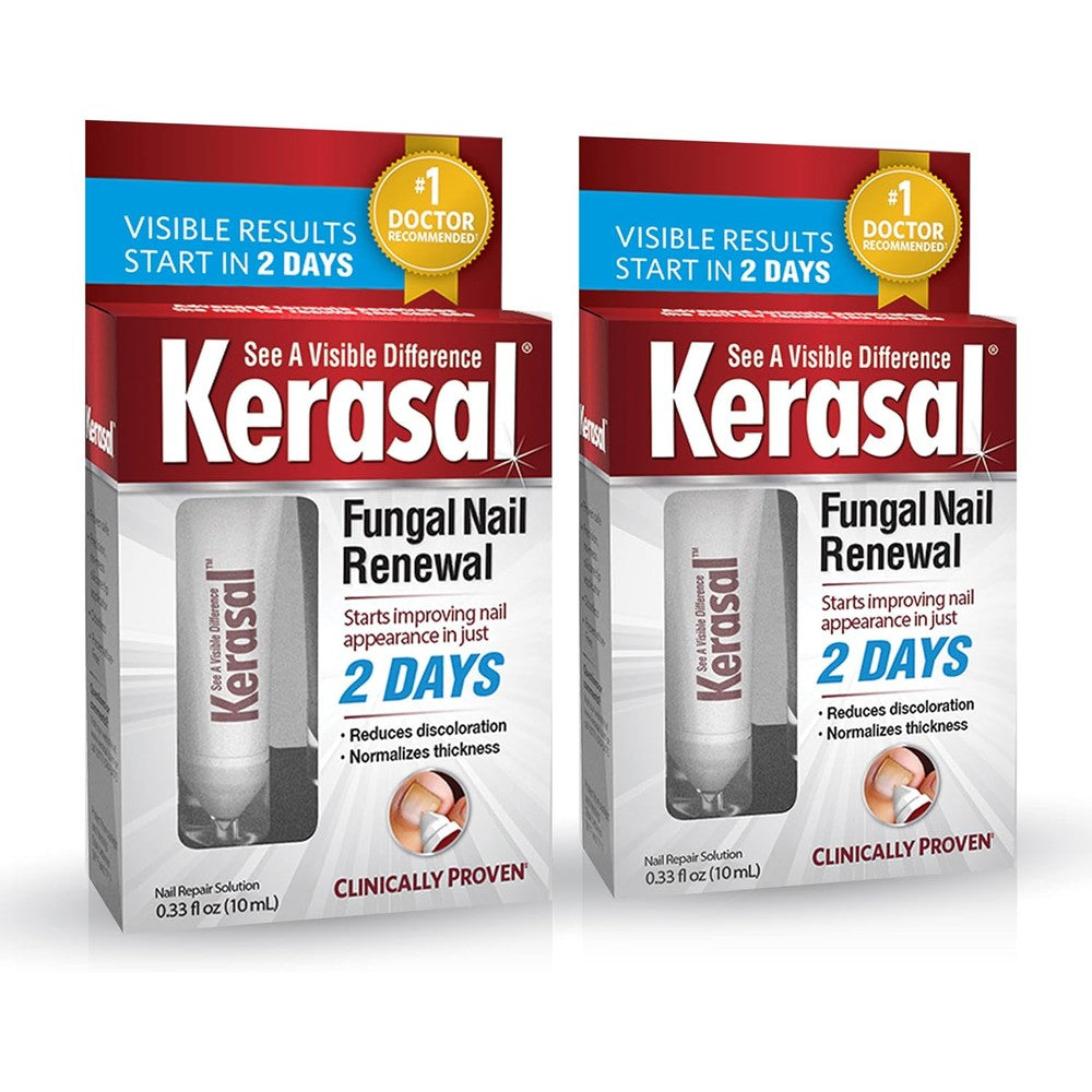 Kerasal Nail Fungal Nail Renewal Treatment Topical Gel For Discolored And Thickened Nails 10ml Fluid Ounce Two Pack