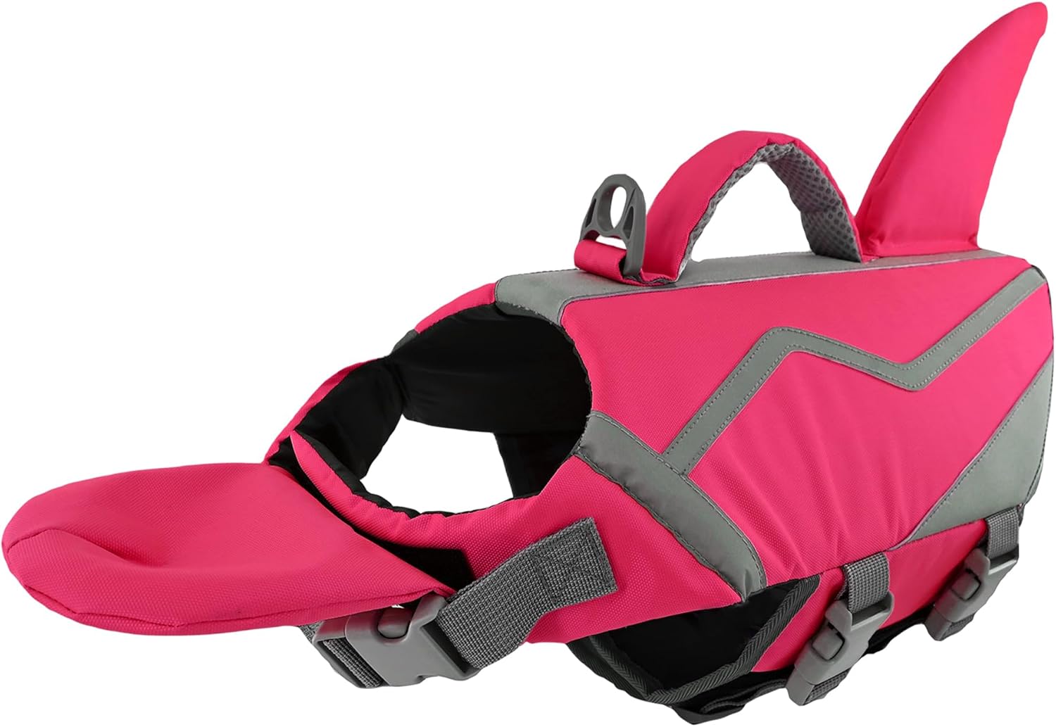 Doglay Shark Dog Life Jacket With Removable Neck Float High Buoyancy Adjustable Pet Swim Vest With Rescue Handle For Swimming Boating For Small Medium Large Dogs