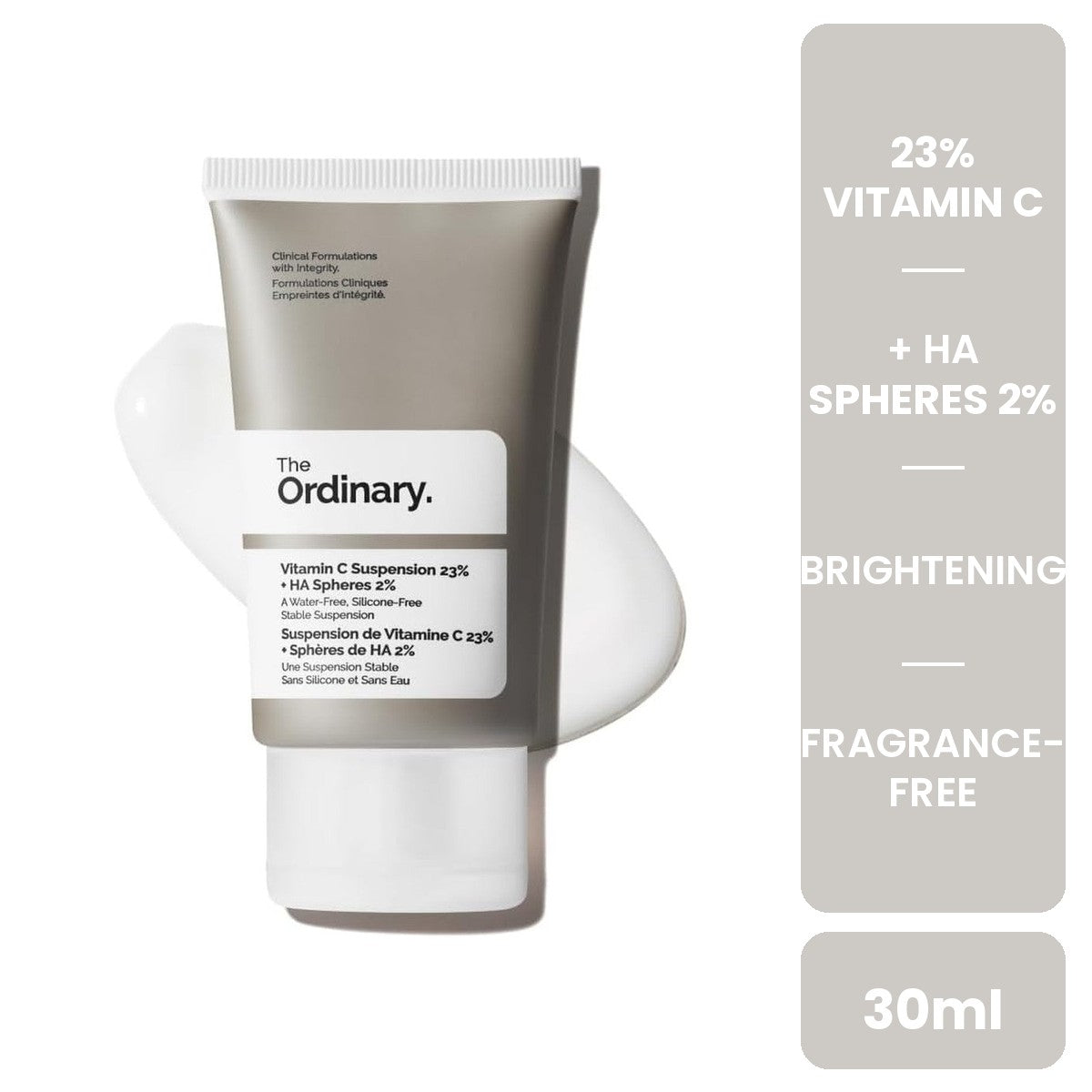 The Ordinary Vitamin C Suspension 23 percent with hyaluronic acid spheres 2 percent 30ml brightening serum