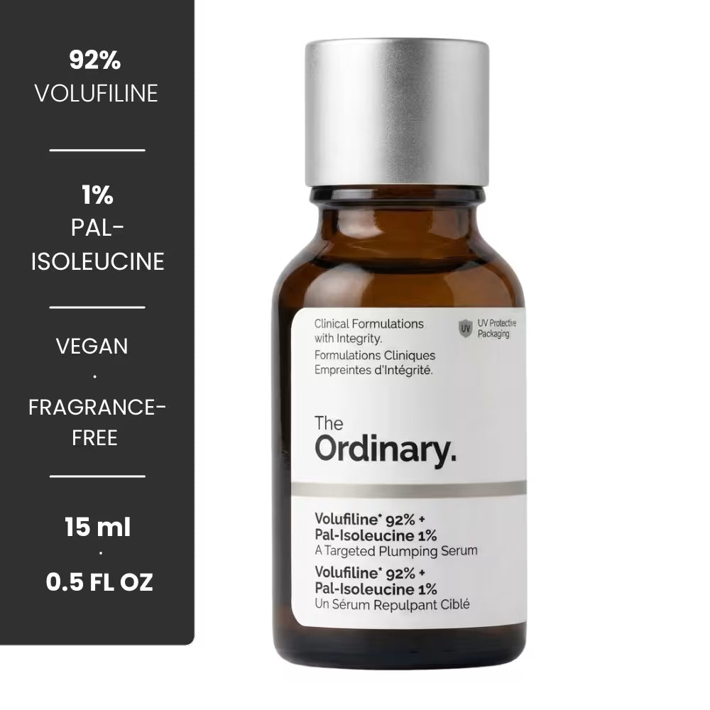 The Ordinary Volufiline 92% + Pal-Isoleucine 1% Plumping Serum 15ml - vegan, fragrance-free, water-free targeted serum